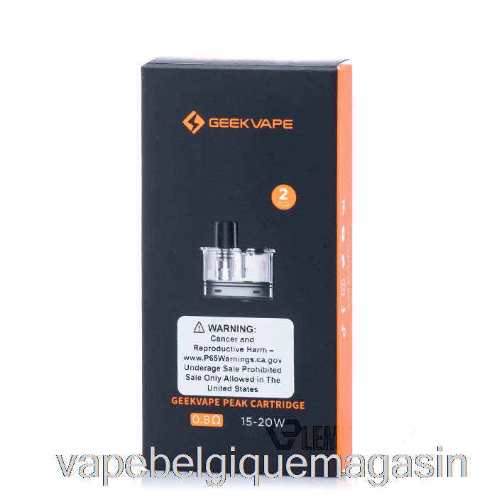 Vape Belgique Geek Vape Pic Dosettes De Remplacement 0.8ohm Dosettes De Pointe